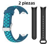 2pcs Silicone Watch Strap For Xiaomi Band 8 9Two-Color Breathable Smart Watchband Replacement Bracelet Xiaomi Mi Band  9 8 Strap