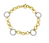 Pulsera de oro blanco y amarillo de 18 kilates PM-14000263