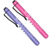 Pen Flashlight, Diagnostic Pen Flashlight, 2 Pieces Reusable with Pupillometer for Nurses Doctors with Pocket Clip (Black and White)