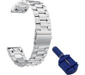 Metal Watchband Strap for Garmin Fenix 7 7X 6X 6 Pro 5X 5 Plus 3 HR 955 MK2 Tactix 7 Quick Release Stainless Steel Band Bracelet