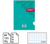 RECAMBIO CAMPUS ORIGINAL TAMAÑO A4 recambio de cuaderno de hojas sueltas 100 Hojas con 4 Taladros. 90 G. Cuadricula 3 Mm/Cuadricula 4 Mm/Doble Raya 2,5 Mm/Horizontal/Liso a elegir