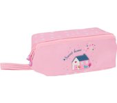Estuche Escolar Glow Lab Sweet home Rosa 22 x 10 x 10 cm
