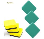 6pcs/12pcs, Mini Dry Erase Board Eraser, Magnetic Whiteboard Eraser Eva Board Eraser, Kids And Teacher Supplies, Home And Office