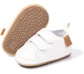 KIDSUN Baby Casual Shoes PU Leather Outdoor Walking Sneakers Soft Rubber Sole Non-Slip Infant Fairst Walkers Baby Crib Shoes