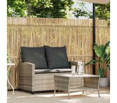 VidaXL Conjunto de jardín Aracar sofá doble + mesa