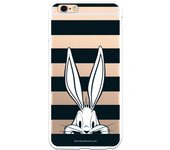Funda original compatible con iPhone 6 Plus o 6S Plus con un diseño de Bugs Bunny Franjas Negras
