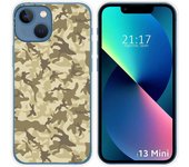 Funda Silicona compatible con iPhone 13 Mini (5.4) diseño Sand Camuflaje Dibujos