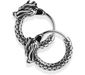 Vintage 316L Stainless Steel Dragon Hoop Earring for Men Women Punk Hip Hop Style China Dragon Huggie Earrings Jewelry Wholesale