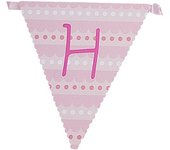 Banderitas rosas Happy Birthday