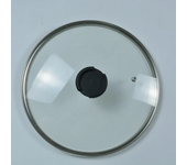 20cm 24cm 26cm 28cm Stainless steel Thick Transparent Tempered Glass Lid cover Soup Pot Saucepan Frying Pan Wok Lid With Knob