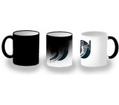 MERCHANDMANIA TAZA MÁGICA logo baloncesto deporte balon jugadores magic mug