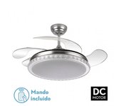 Ventilador de Techo FABRILAMP Biliku 72W Níquel 4 Aspas