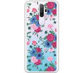 Funda original compatible con Oppo A9 2020 - A5 2020 - Patron flores azules y rojas