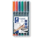Staedtler Lumocolor 318 - Rotuladores Permanentes - Punta Fina Redonda - Trazo 0.6mm - Secado Rápido - Colores Surtidos