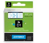 CINTA ROTULADORA D1 19MMX7M AZUL/BLANCO DYMO S0720840