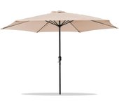 Sombrilla de Jardín con Forro Anti UV. Parasol de Aluminio con Manivela, Toldo Octogonal 3 M Ø para Terrazas y Patios 244 x 300cm.