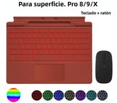 Trackpad Keyboard for Microsoft Surface Pro 3 4 5 6 7 8 9 X Backlit Russian Spanish Arabic Portuguese French Hebrew Keyboard