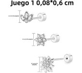 3 Sets Of 18-Karat Gold Plated Spiral Anaphylaxis Surgical Steel Earrings Spiral Flat Back Stud Type Cartilage Earrings