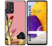 Tumundosmartphone Funda Gel Tpu para Samsung Galaxy A72 diseño Brochas Dibujos