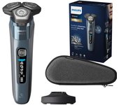 Philips Serie 8000 Afeitadora Eléctrica para Hombre, Uso en Seco y en Húmedo, Incluye Base de Carga y Funda dura, USB-A, 50min de Autonomía, Deslizamiento Suave con la Piel, Cuchillas SteelPrecision Dobles y Cabezal Flexible 360º. (S8692/35)