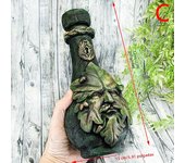 Witch Bottle Celestial Moon Potion Jar Gothic Witchcraft Sculpture Vintage Decorative Bottle Resin Ornaments Birthday Gifts