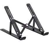 Soporte para portátil - Seis posiciones - Ajustable - Ligero - Negro