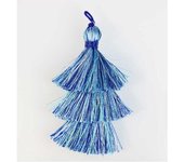 CRAFT DISCOUNT                      BORLA O POMPÓN 3 CAPAS HILO MIX AZUL 6,5 CM 1 UD