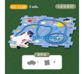 5-25Pcs DIY Assembly of Electric Track City Scene Children's Educational Track Car Puzzle Car Track Game Set Children's Gifts