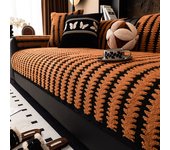 Warm Jacquard Tuffed Fleece Anti-Slip Sofa Cover for Living Room Couch Seat Cover, Universal Sofa Slipcover Furniture Towel