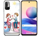 Tumundosmartphone Funda Gel Tpu para Xiaomi Redmi Note 10 5G / POCO M3 PRO 5G diseño Café Dibujos