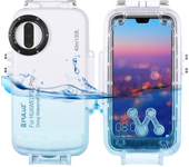 PULUZ 40m/130ft Waterproof Diving Case for Huawei P20 Pro, Photo Video Taking Underwater Housing Cover(White)