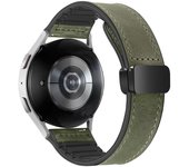 Silicone+Leather Strap For Samsung Galaxy Watch 6 5 Pro 40mm 44mm Band Watch6 4 Classic 47 43mm 46mm Replacement Correa Bracelet