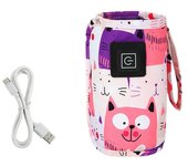Calentador de agua y leche USB para cochecito de bebé, bolsa aislada portátil, calentador de biberones para lactancia, para exteriores, Invierno