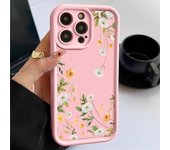 White Small Flower Print Case For iPhone 15 16 Pro Max 14 13 12 Pro Max 15 Plus 11 Shockproof Bumper Soft Silicone Phone Cover