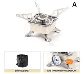 Portable mini heater, stove, kitchenware, outdoor foldable gas burner, barbecue, equipment, camping stove