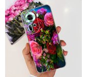 For Oppo Reno11 CPH2599 Case Reno8 T 4G CPH2599 Cover Soft TPU Clear Silicone Bumper Flower Women Fashion Coques Capa Reno 11 5G
