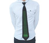 Rainbow LED Light Tie Narrow Neon Flashing Glow Rave Party Necktie Adjustable Cyberpunk Hip-hop Luminous Cravat