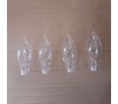 1/4/8pcs Pack clear frost G9 glass shade replacement 20mm opening hole bullet pattern G9 lampshade cover 10cm long bulb cover