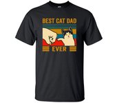 Best Cat Dad Ever Summer Men's T Shirt Cotton Short Sleeve Fashion Cute Streetwear Animal Cats Male Tops Casual Tshirt