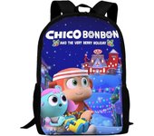 Backpacks Chico Anime Bon Bon Adjustable Laptop Backpack Double Shoulder Bag for Women Men Climbing Shopping Work