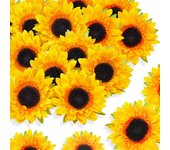 8pcs Flores de Girasoles Artificiales con Tallos diámetro 40cm, grande Girasoles Artificiales Decoracion, Sunflowers Artificial Flowers Flor Falsa Jarrones Decoracion Oficina en casa (8 grandes)
