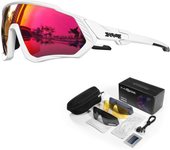 Gafas de Ciclismo Polarizadas con 1 Lente O 5 Lentes Intercambiables TR90 Gafas de Sol Deportivas Mujeres Hombres K9408