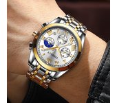 Reloj de moda de negocios para hombres waterproof reloj de cuarzo luminoso