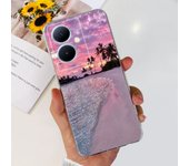For Vivo V29 Lite 5G Case Global Version Women Fashion Pink Beach Eiffel Tower Pattern Fundas For Vivo V29Lite v 29 Soft Clear