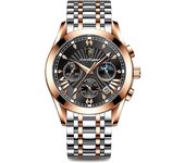 Reloj de cuarzo con calendario luminoso impermeable para hombre de marca suiza