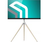 Soporte de Pie de TV & Tripode de Suelo de 32 a 65 Pulgadas - Peana TV Universal con Peso de hasta 35 kg - Pedestal para Pantalla MAX VESA 400x400 / Soporte Giratorio Televisor TS1220-B Negro