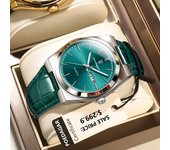 POEDAGAR Luxury Watch for Men Military Leather Man Wristwatch Quartz Clock Waterproof Luminous Date Week Men's Watches+box