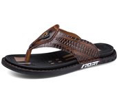 Men Flip Flops Casual leather Walking Beach Sandals