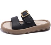 Nuevos niños y niñas de moda simple zapatillas frescas bebé antideslizante zapatillas de playa de suela suave