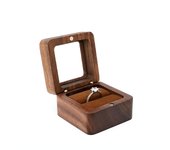 Square Earrings Organizer Engagement Ceremony Gift Jewelry Box Presentation Box Ring Box Ring Bearer Box Wooden Storage Box